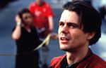 Tom Tykwer on set of Run Lola Run